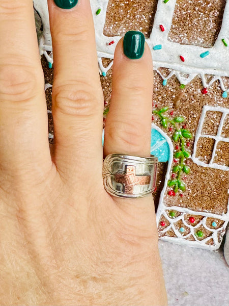 Penny Cross Spoon Ring