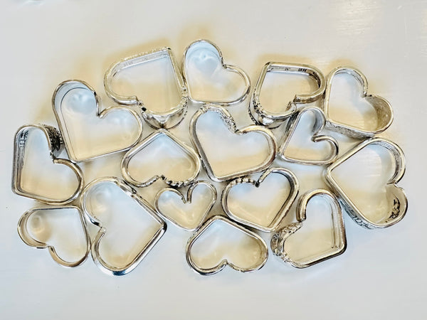 Vintage silver plated heart - Remembrance