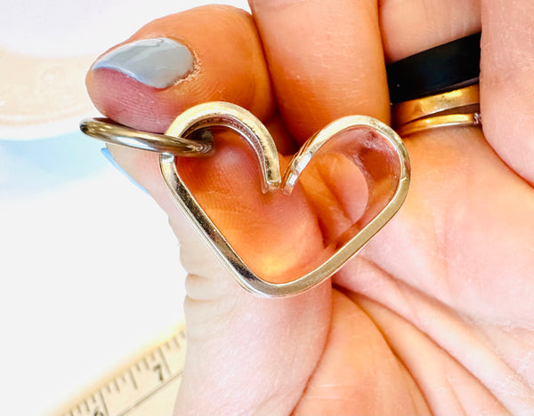 Vintage silver plated heart small