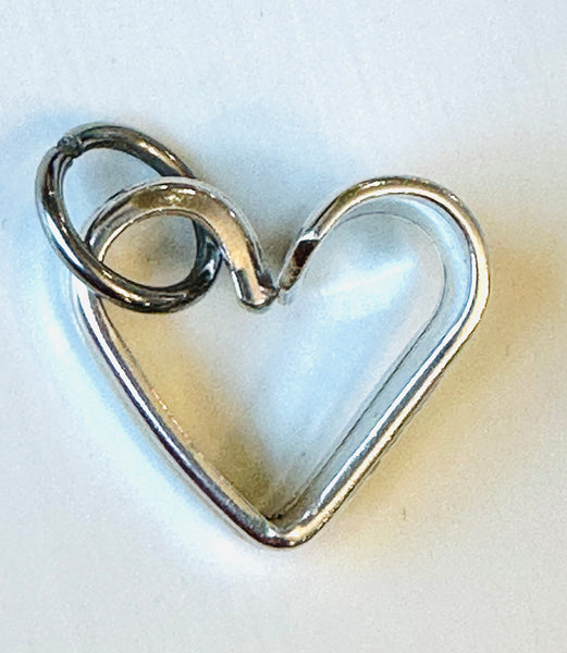 Vintage silver plated heart small