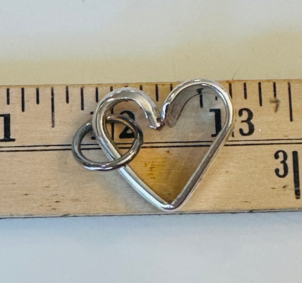 Vintage silver plated heart small