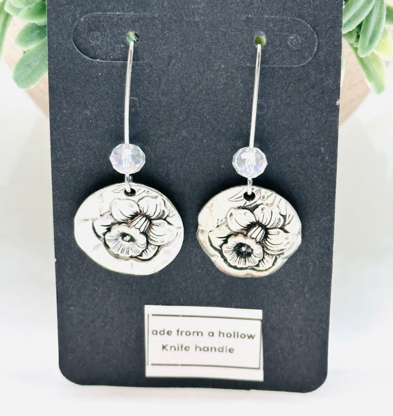 Earrings from hollow knife handles