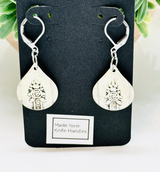 Earrings from hollow knife handles