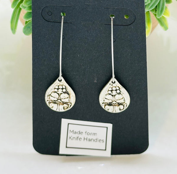 Earrings from hollow knife handles