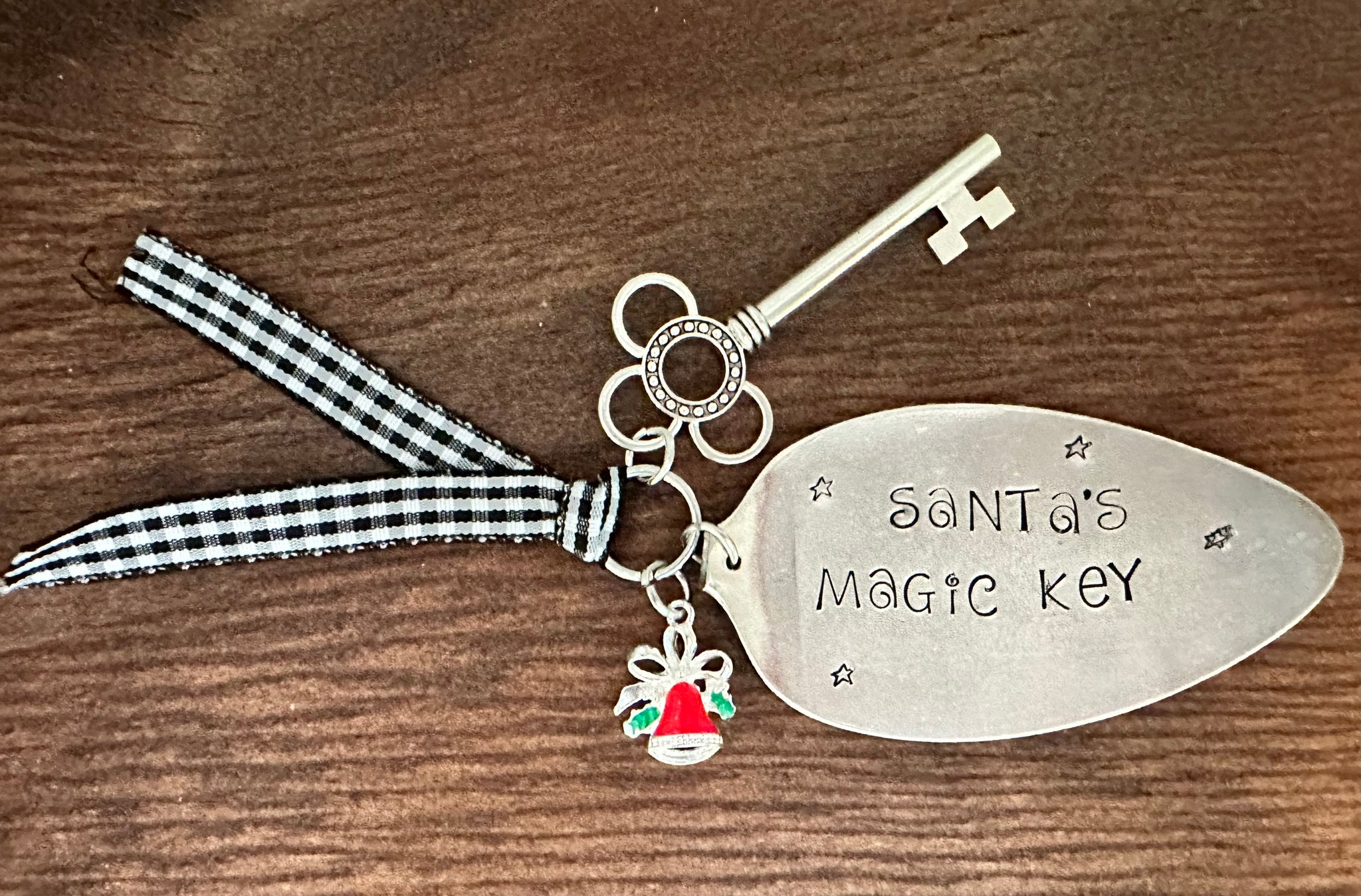 Santa Key- bell charm