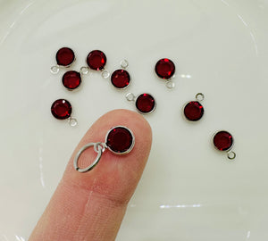 July-Ruby Birthstone Charm