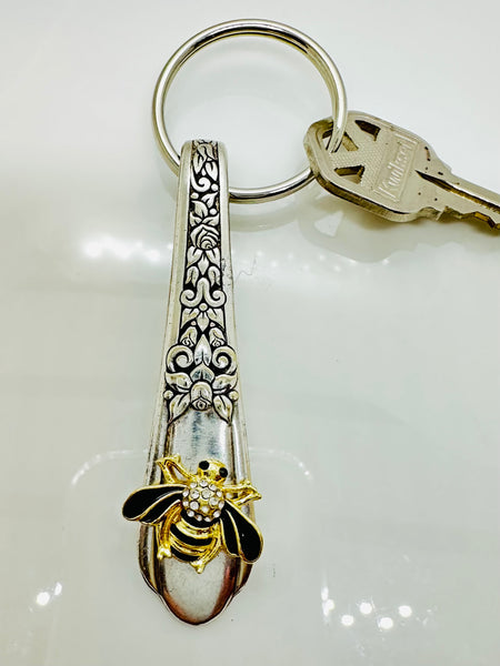 Golden Bee with crystals Key Chain